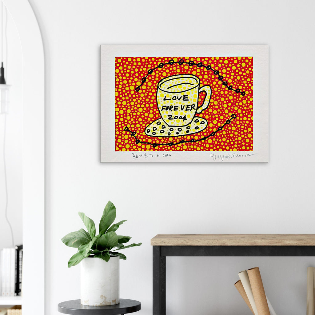 Yayoi Kusama canvas print — Morning Is Here (E) joins a series of compact 2004 prints in which the beginning of the day becomes a subject for personal symbols and tightly controlled graphic