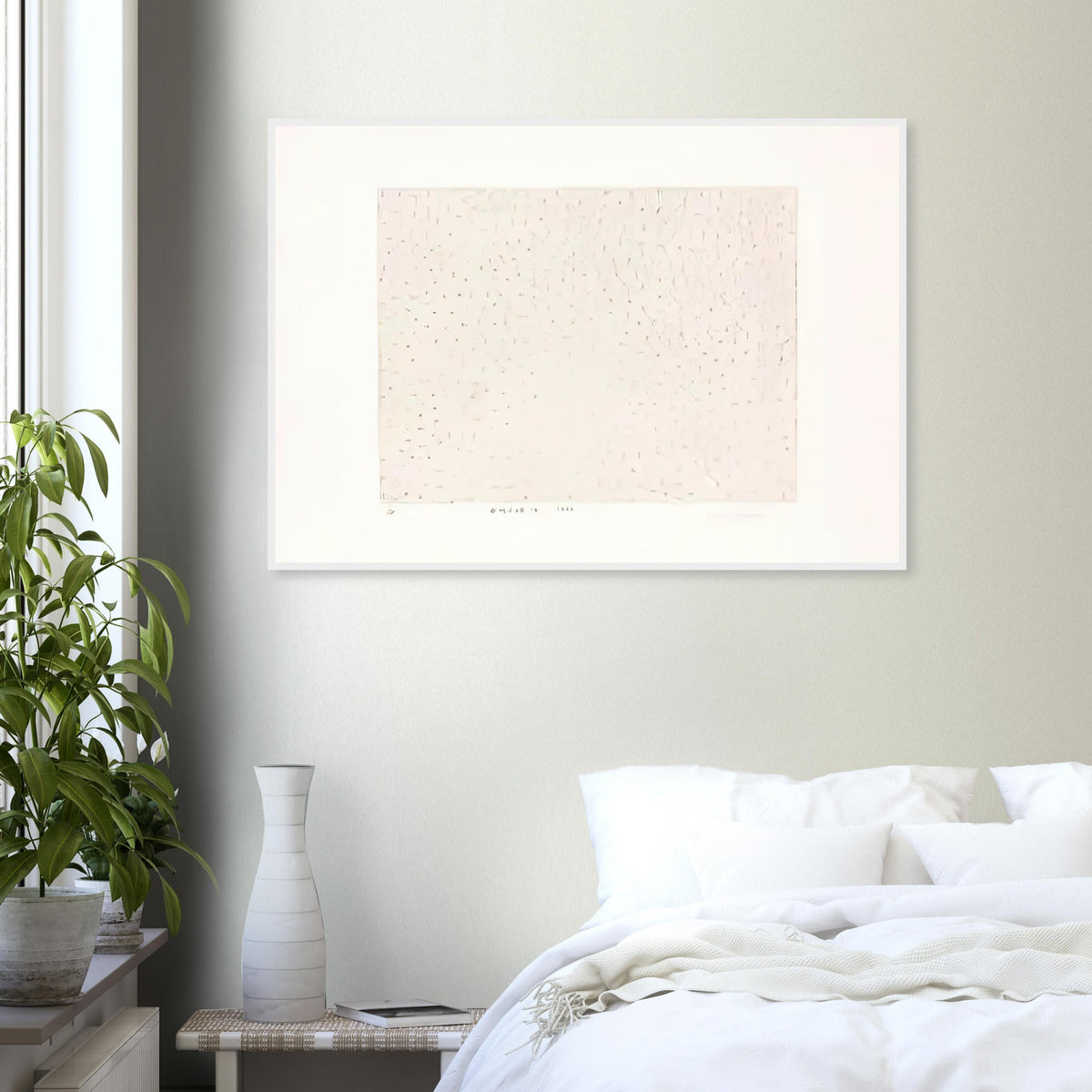 Yayoi Kusama framed print — Infinity Nets (B) [Kusama 204] explores Kusama’s Infinity Net as a field built from countless repeated marks