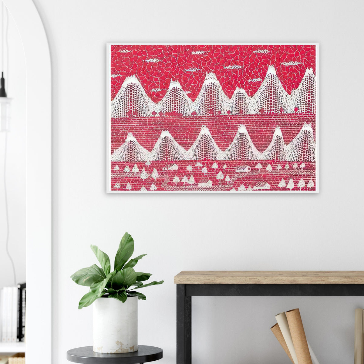 Yayoi Kusama framed print — The Shinano Road refers to a route through a region associated with Kusama’s native Nagano Prefecture