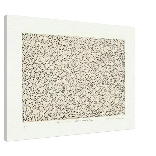 Yayoi Kusama canvas print — Accumulation evokes Kusama’s practice of allowing repeated forms to multiply until they overwhelm an ordinary surface, 70x100 cm / 28x40″