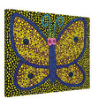 Yayoi Kusama canvas print — Papillon I from Amour pour Toujours explores the butterfly as a symbol of delicacy and transformation, 45x60 cm / 18x24″