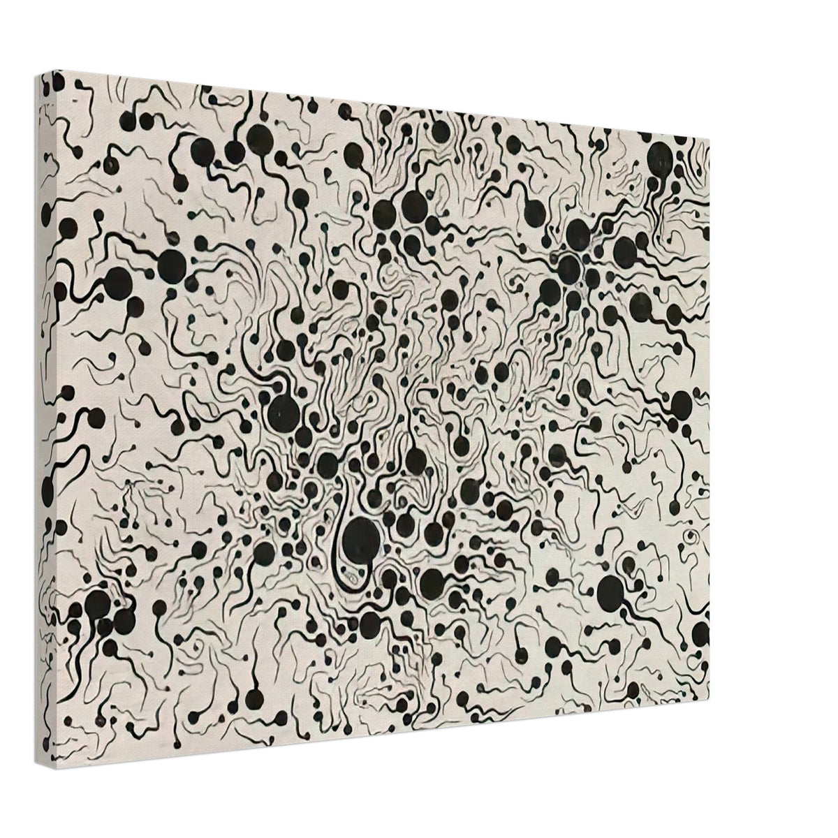 Yayoi Kusama canvas print — River at Sunrise brings a moment of natural transition into Kusama’s printmaking imagery, 45x60 cm / 18x24″