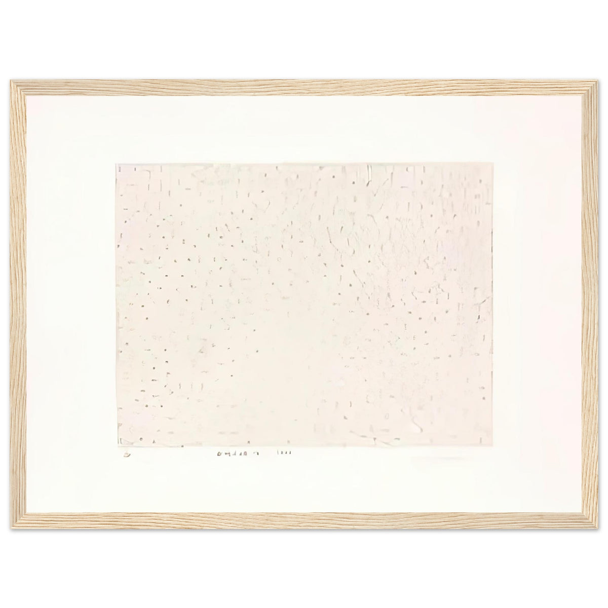 Yayoi Kusama framed print — Infinity Nets (B) [Kusama 204] explores Kusama’s Infinity Net as a field built from countless repeated marks, wood frame, 30x40 cm / 12x16″