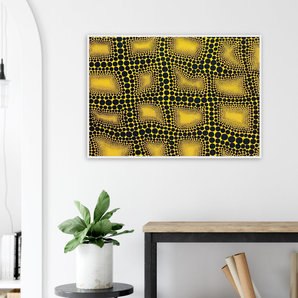 Yayoi Kusama framed print — Town introduces a built environment into Kusama’s range of natural and domestic subjects