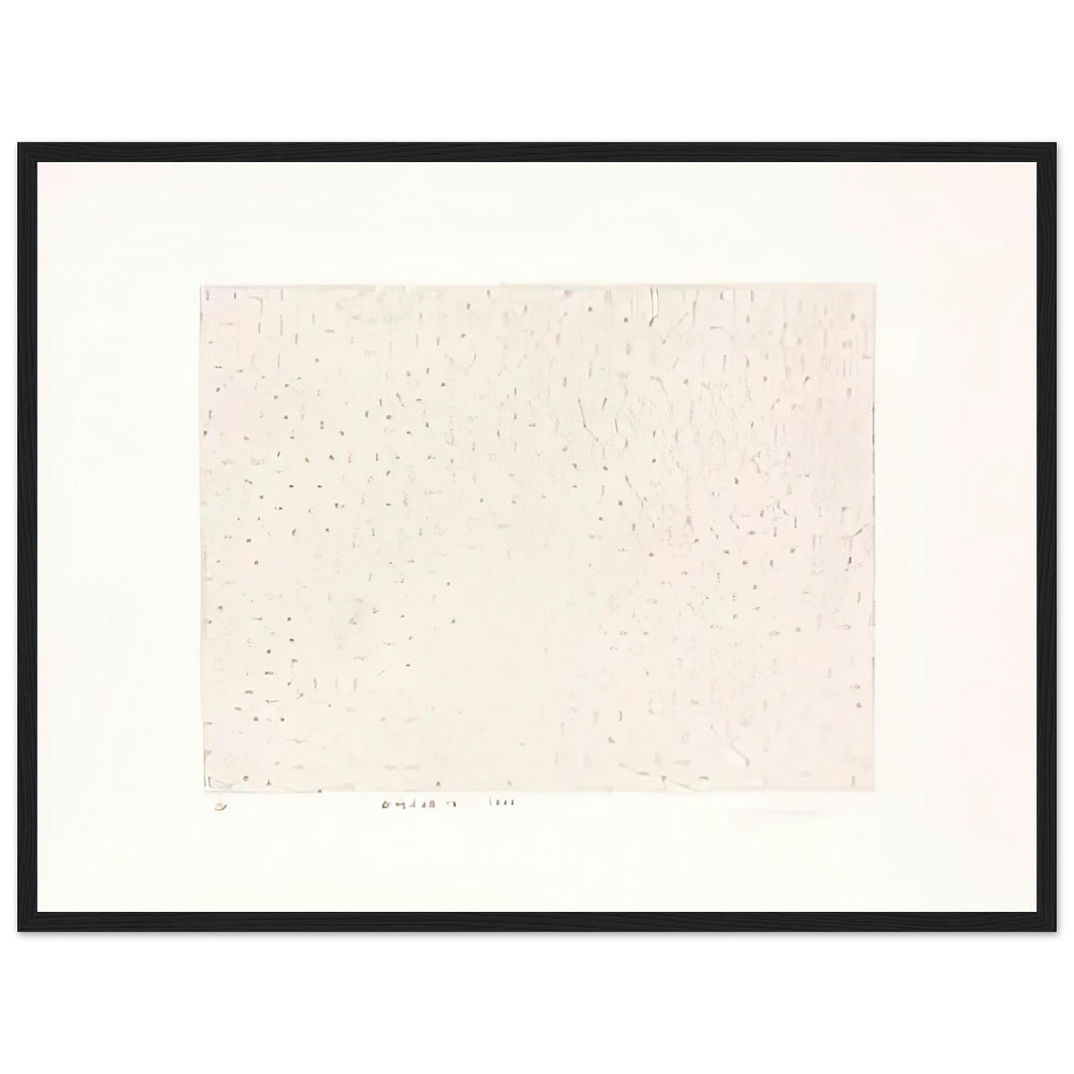 Yayoi Kusama framed print — Infinity Nets (B) [Kusama 204] explores Kusama’s Infinity Net as a field built from countless repeated marks, black frame, 45x60 cm / 18x24″