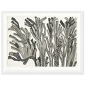 Yayoi Kusama framed print of Spring — spring suggests the renewal of the natural world through a seasonal title rather than a single isolated object, white frame, 30x40 cm / 12x16″