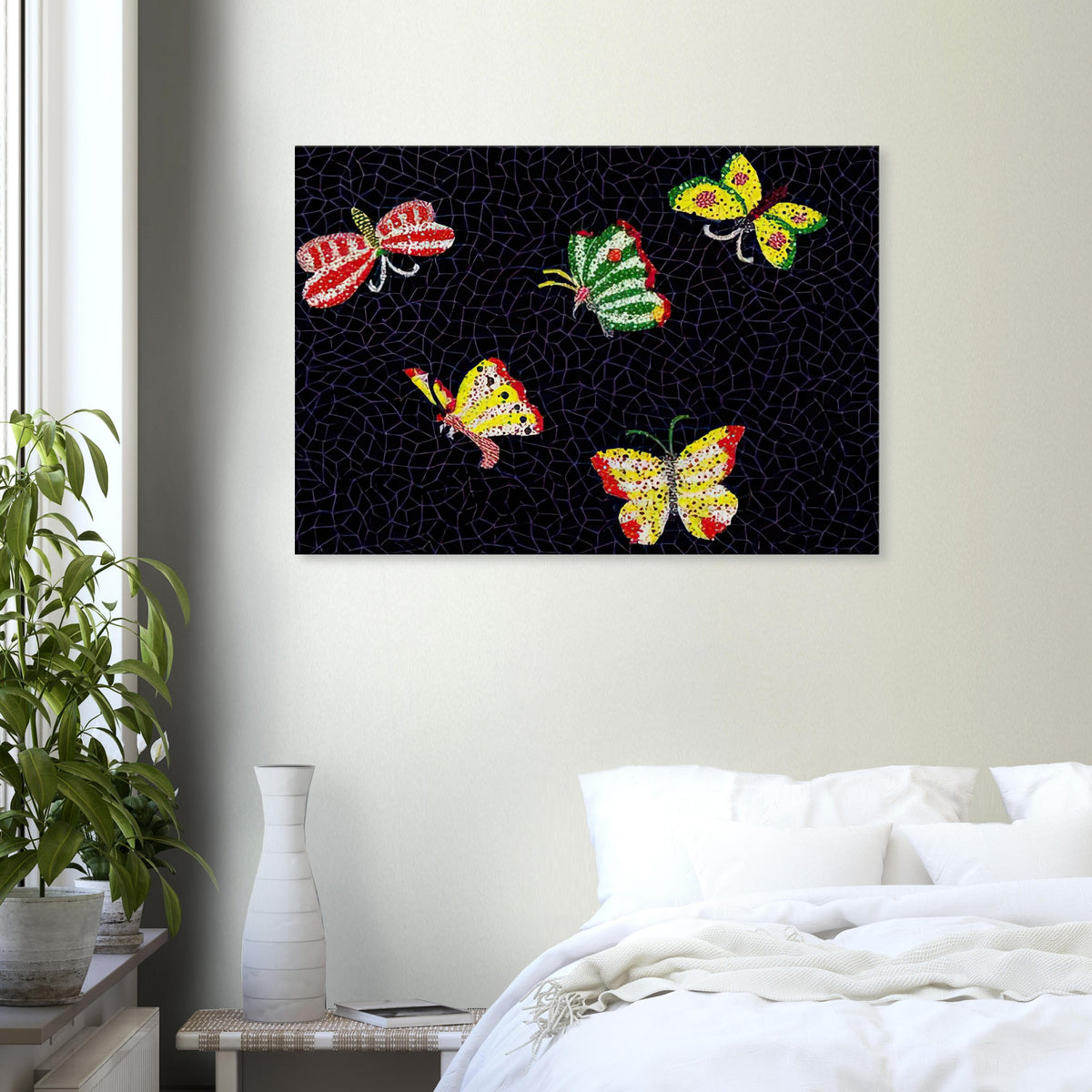 Yayoi Kusama canvas print — Butterfly [Kusama 82] by Yayoi Kusama takes the lightness of a butterfly and gives it graphic intensity through pattern