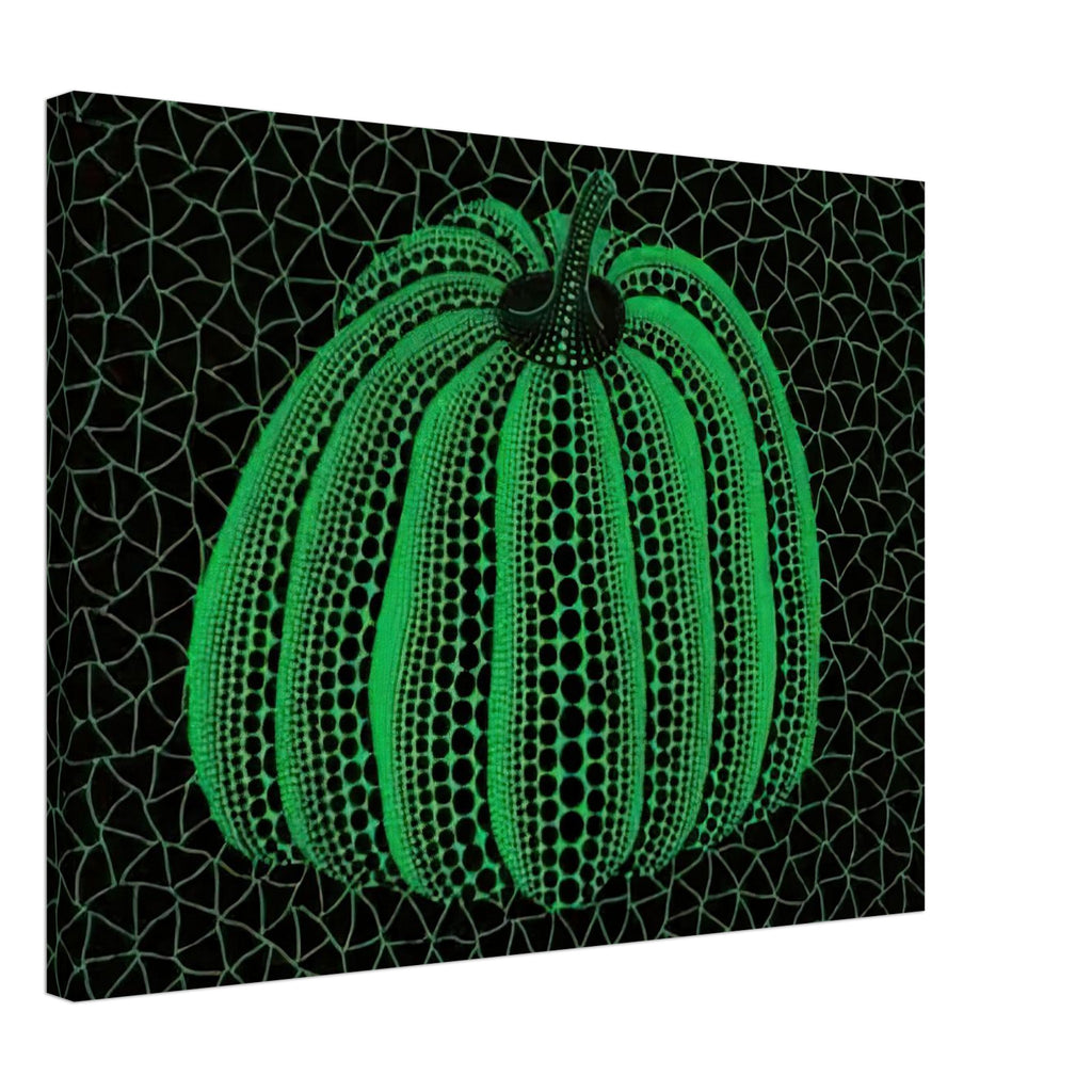 Yayoi Kusama canvas print — Pumpkin (GY) is one precisely named variation on Yayoi Kusama’s iconic pumpkin theme, 45x60 cm / 18x24″
