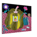 Yayoi Kusama canvas print — Hello (Image 1) is presented here as a poster based on Yayoi Kusama’s artwork, 45x60 cm / 18x24″