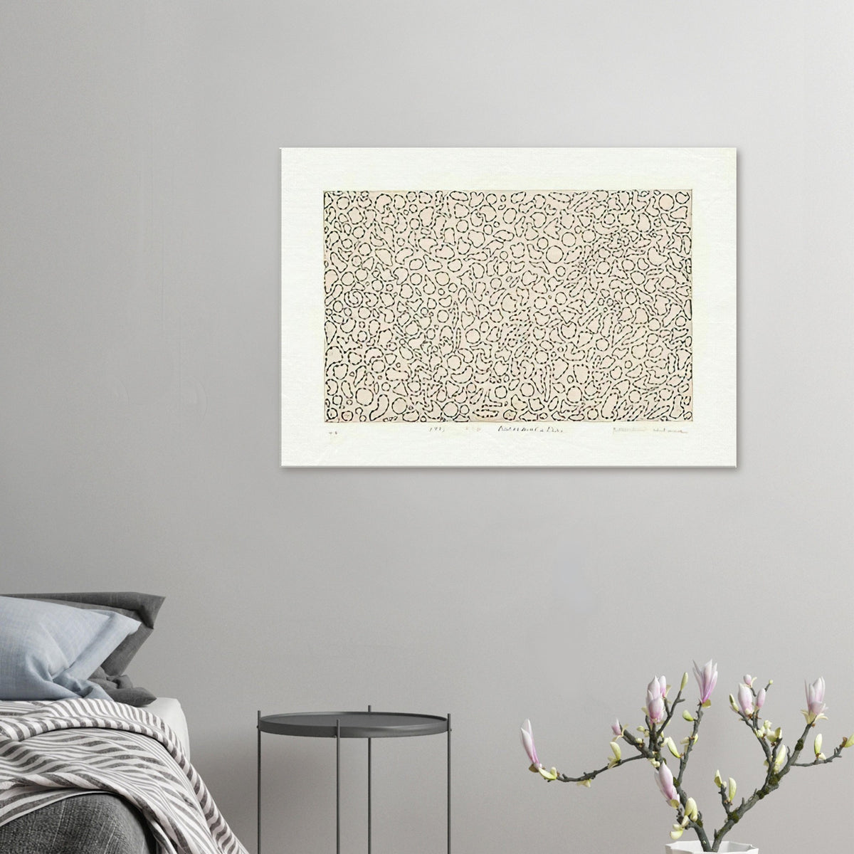 Yayoi Kusama canvas print — Accumulation evokes Kusama’s practice of allowing repeated forms to multiply until they overwhelm an ordinary surface