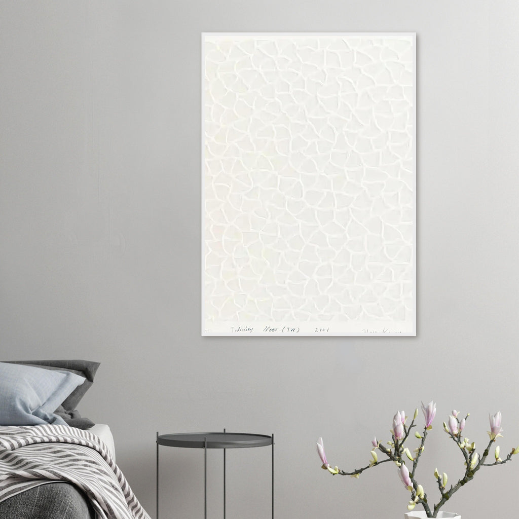 Yayoi Kusama framed print — The letter code TW identifies a specific Infinity Nets work