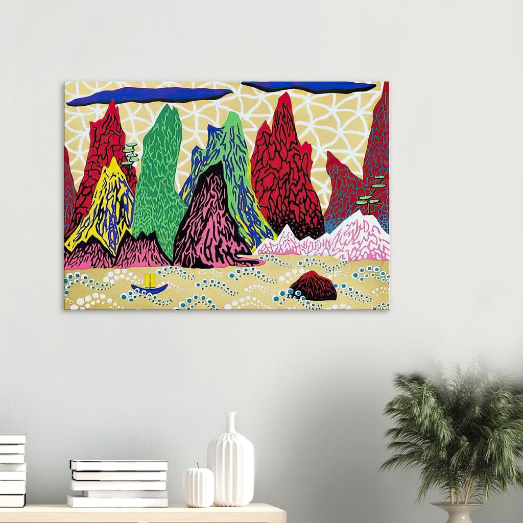 Yayoi Kusama canvas print — Yangtze River identifies one of Asia’s great waterways, bringing a geographical and atmospheric subject into Kusama’s oeuvre