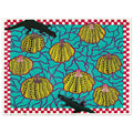 Yayoi Kusama poster — Black Lizards introduces a less familiar animal motif into Kusama’s vocabulary of living creatures and repeating patterns, 15x20 cm / 6x8″