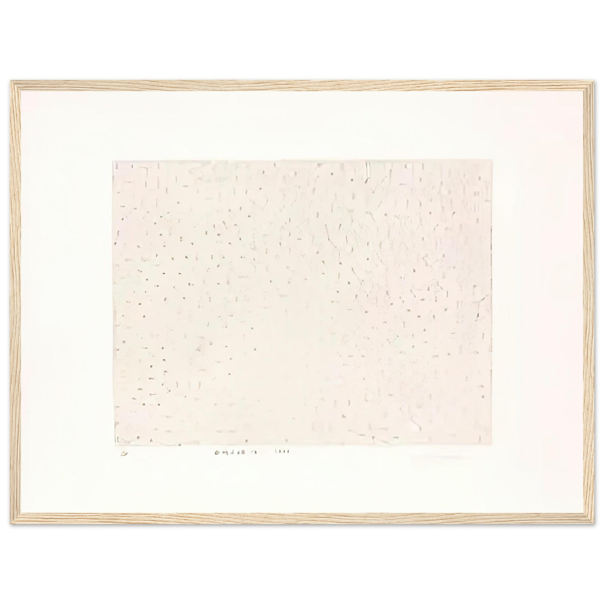 Yayoi Kusama framed print — Infinity Nets (B) [Kusama 204] explores Kusama’s Infinity Net as a field built from countless repeated marks, wood frame, 45x60 cm / 18x24″