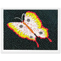 Yayoi Kusama framed print — Butterfly [Kusama 81] by Yayoi Kusama takes the lightness of a butterfly and gives it graphic intensity through pattern, white frame, 30x40 cm / 12x16″
