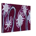 Yayoi Kusama canvas print — Night Flowers (A) explores the mystery of blossoms after dark, 45x60 cm / 18x24″