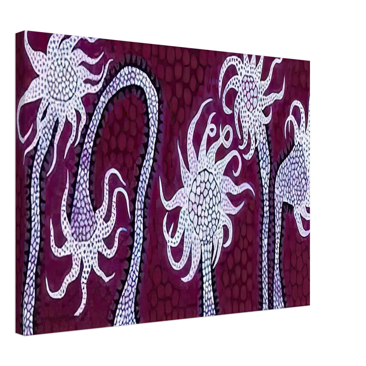 Yayoi Kusama canvas print — Night Flowers (A) explores the mystery of blossoms after dark, 45x60 cm / 18x24″