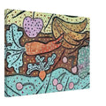 Yayoi Kusama canvas print — Standing in the Visionary Field belongs to Kusama’s important early printmaking period and combines an imaginative landscape with the visual idea of proliferation, 45x60 cm / 18x24″