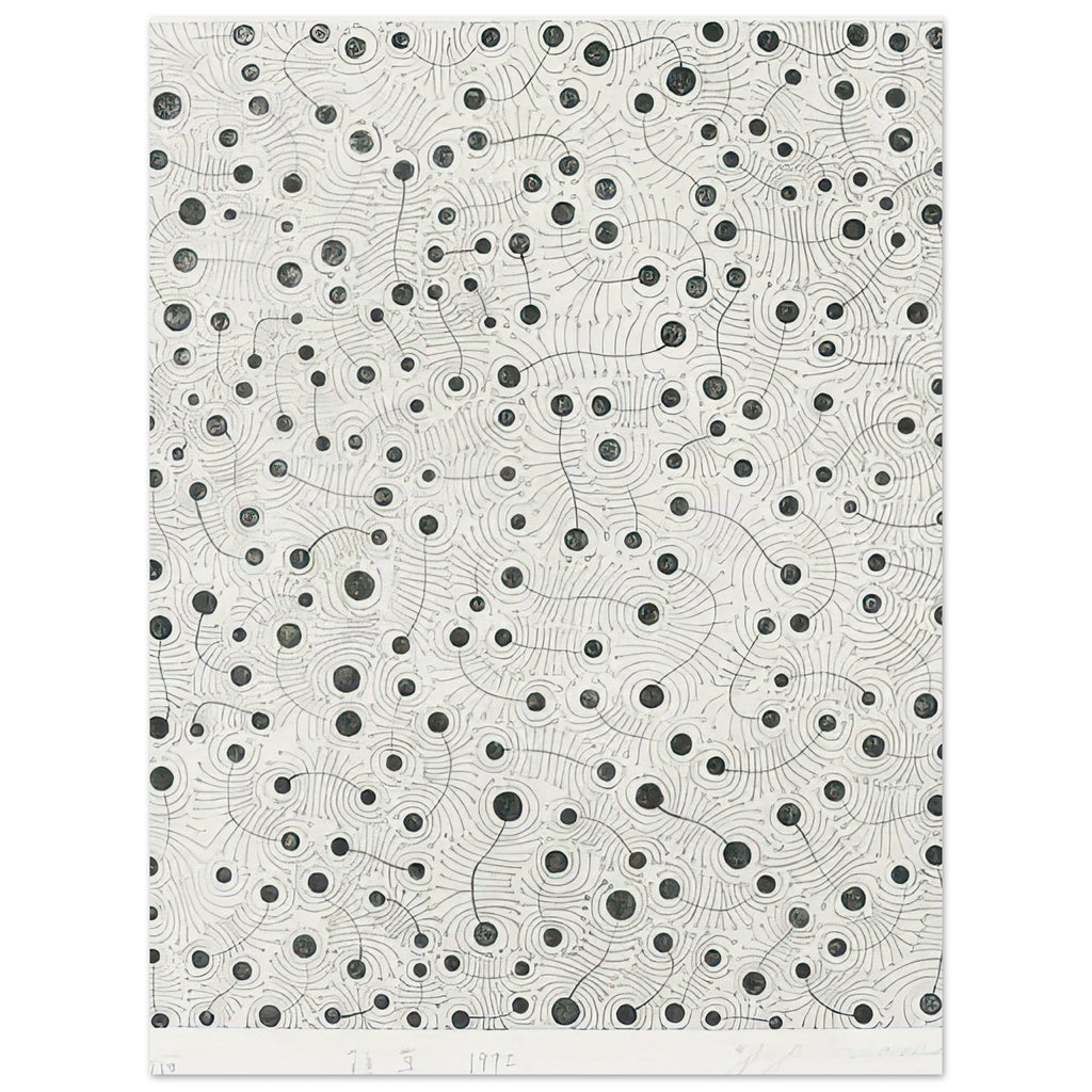 Yayoi Kusama poster — Plants that grow without invitation become the protagonists of Weeds, 15x20 cm / 6x8″