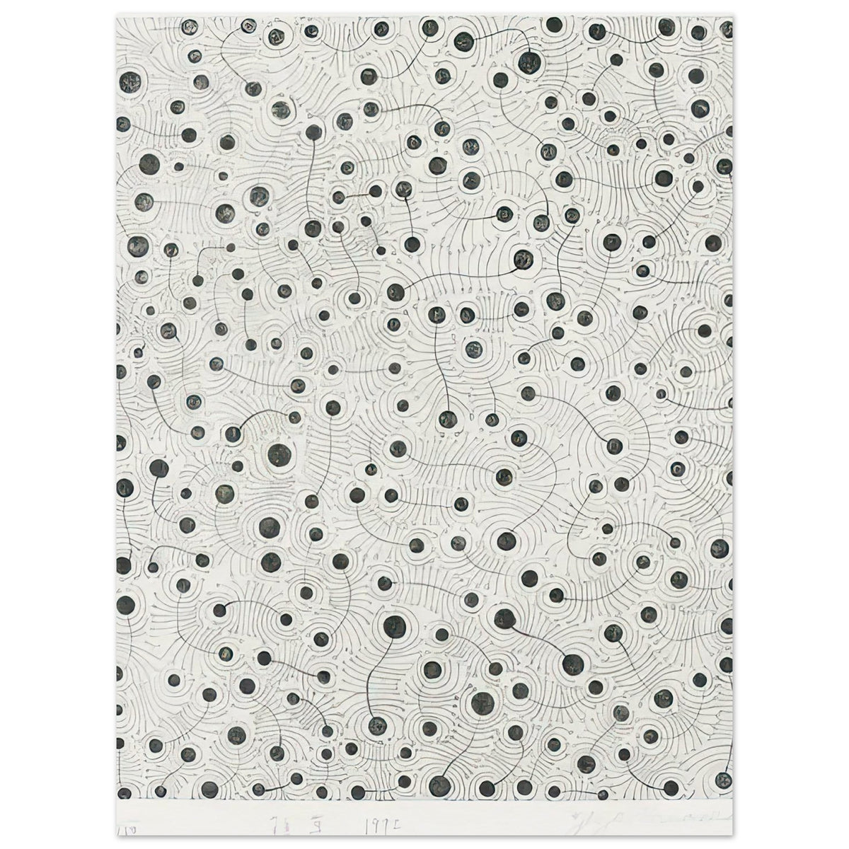Yayoi Kusama poster — Plants that grow without invitation become the protagonists of Weeds, 15x20 cm / 6x8″
