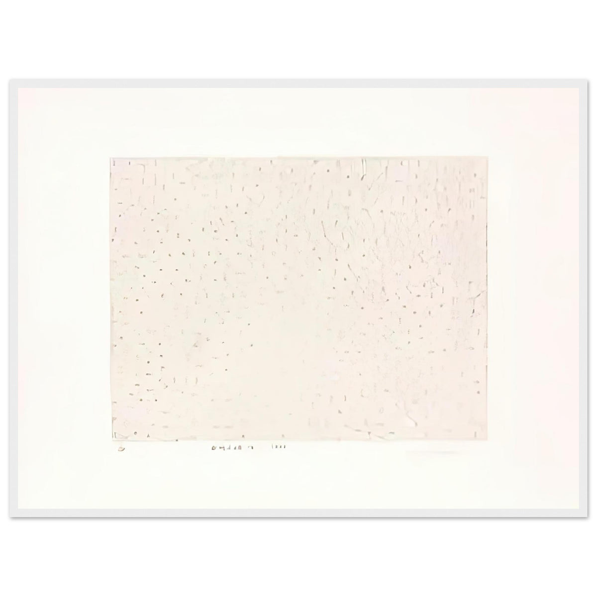 Yayoi Kusama framed print — Infinity Nets (B) [Kusama 204] explores Kusama’s Infinity Net as a field built from countless repeated marks, white frame, 60x80 cm / 24x32″
