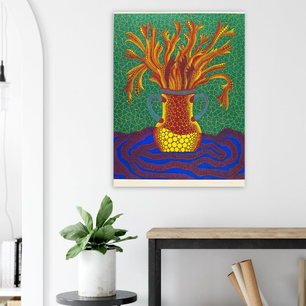 Yayoi Kusama poster — In this separately numbered Flowers C file, Kusama’s familiar botanical subject is approached through another variation