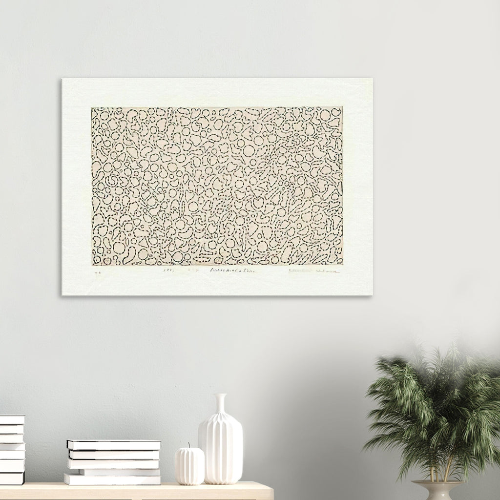 Yayoi Kusama canvas print — Accumulation evokes Kusama’s practice of allowing repeated forms to multiply until they overwhelm an ordinary surface