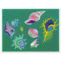 Yayoi Kusama poster — Shells draws attention to small natural objects whose curved structures and repeating ridges are already pattern-like, 15x20 cm / 6x8″