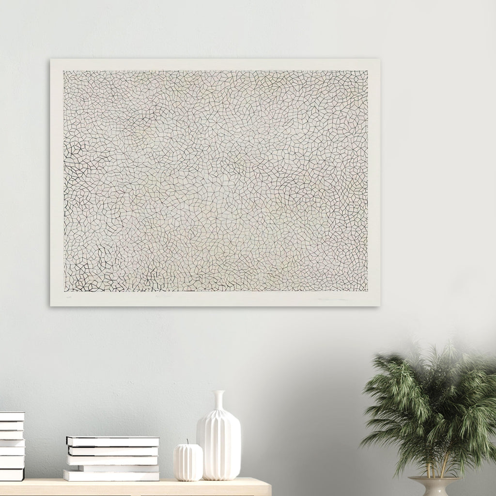 Yayoi Kusama poster — Infinity Nets (Image 3) explores Kusama’s Infinity Net as a field built from countless repeated marks