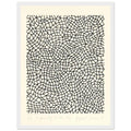 Yayoi Kusama framed print — This Infinity Nets image recalls the early period in which Kusama covered expanses of canvas with countless small, repeated loops, white frame, 30x40 cm / 12x16″