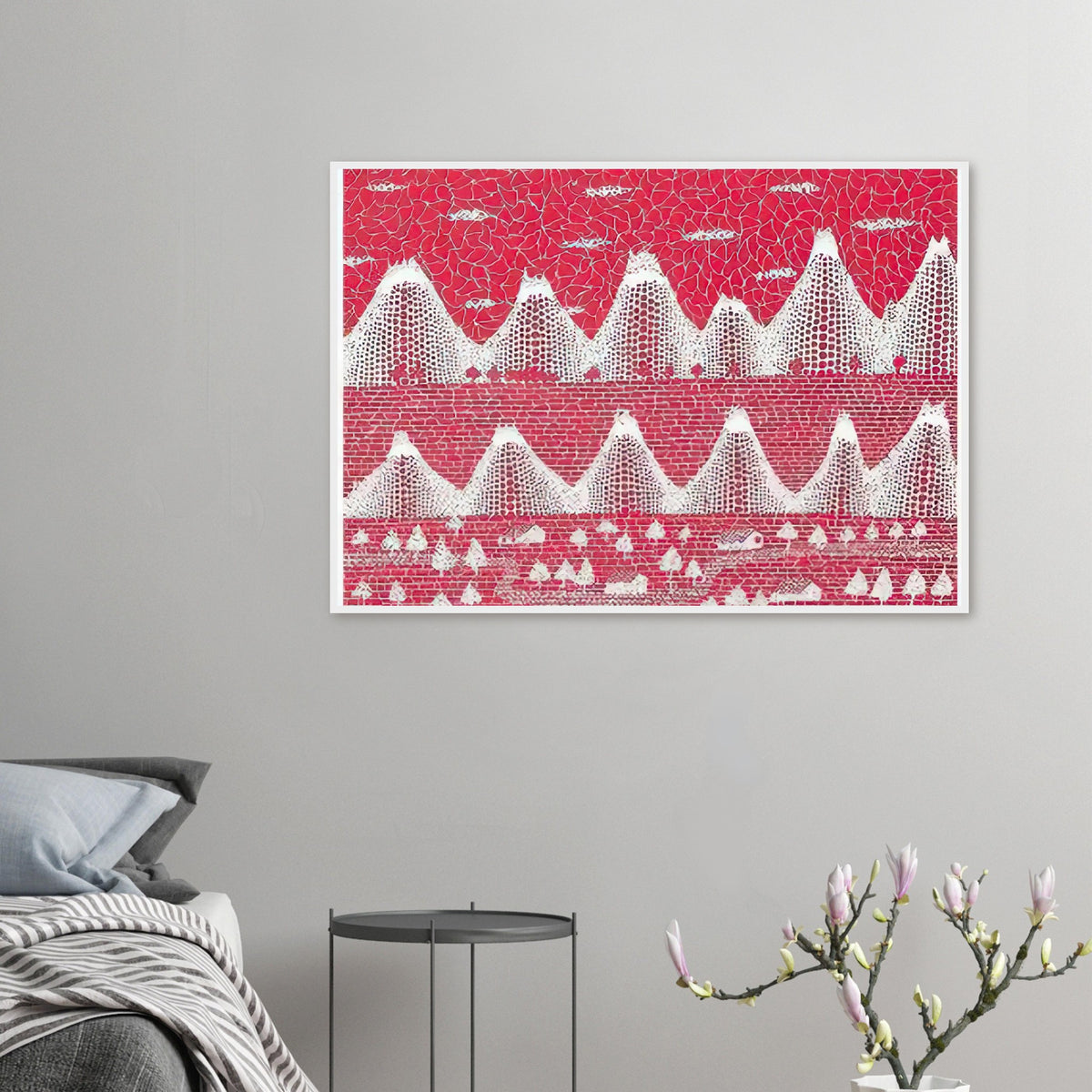 Yayoi Kusama framed print — The Shinano Road refers to a route through a region associated with Kusama’s native Nagano Prefecture