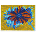 Yayoi Kusama poster — Flower (B) treats a single flowering motif as a complete visual world, 15x20 cm / 6x8″