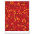 Yayoi Kusama framed print — The title Madder-Colored Cloud combines a particular color association with an atmospheric, shifting form, white frame, 30x40 cm / 12x16″
