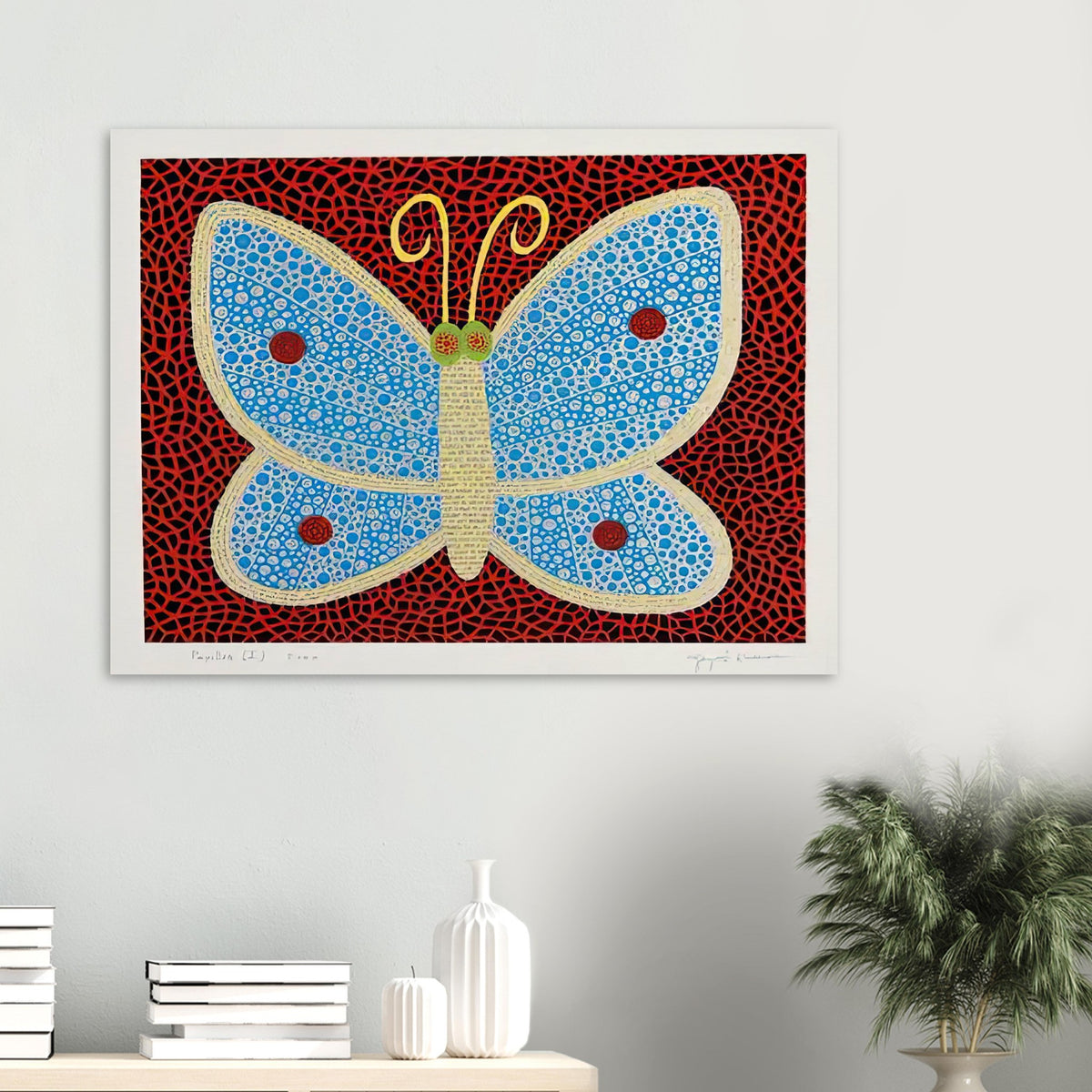 Yayoi Kusama poster — Papillon II from Amour pour Toujours explores the butterfly as a symbol of delicacy and transformation