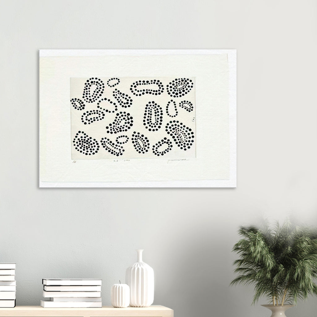 Yayoi Kusama canvas print — Polka Dots concentrates attention on one of Kusama’s most recognizable artistic building blocks: the repeated circle