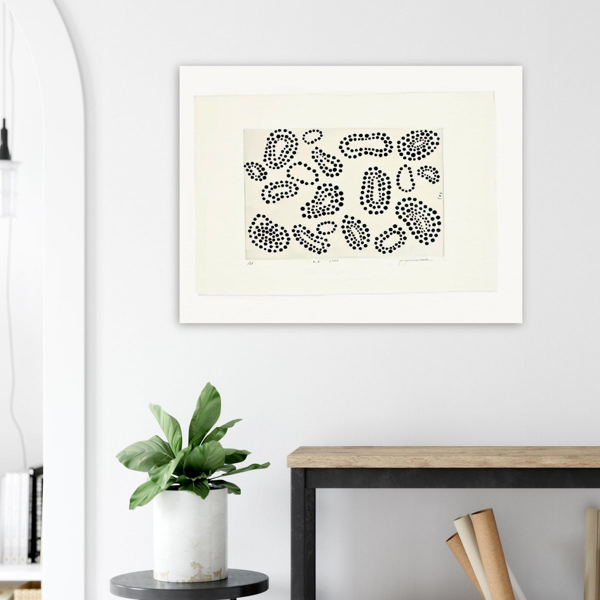 Yayoi Kusama poster — Polka Dots concentrates attention on one of Kusama’s most recognizable artistic building blocks: the repeated circle