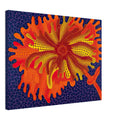 Yayoi Kusama canvas print — Flower (C) treats a single flowering motif as a complete visual world, 45x60 cm / 18x24″