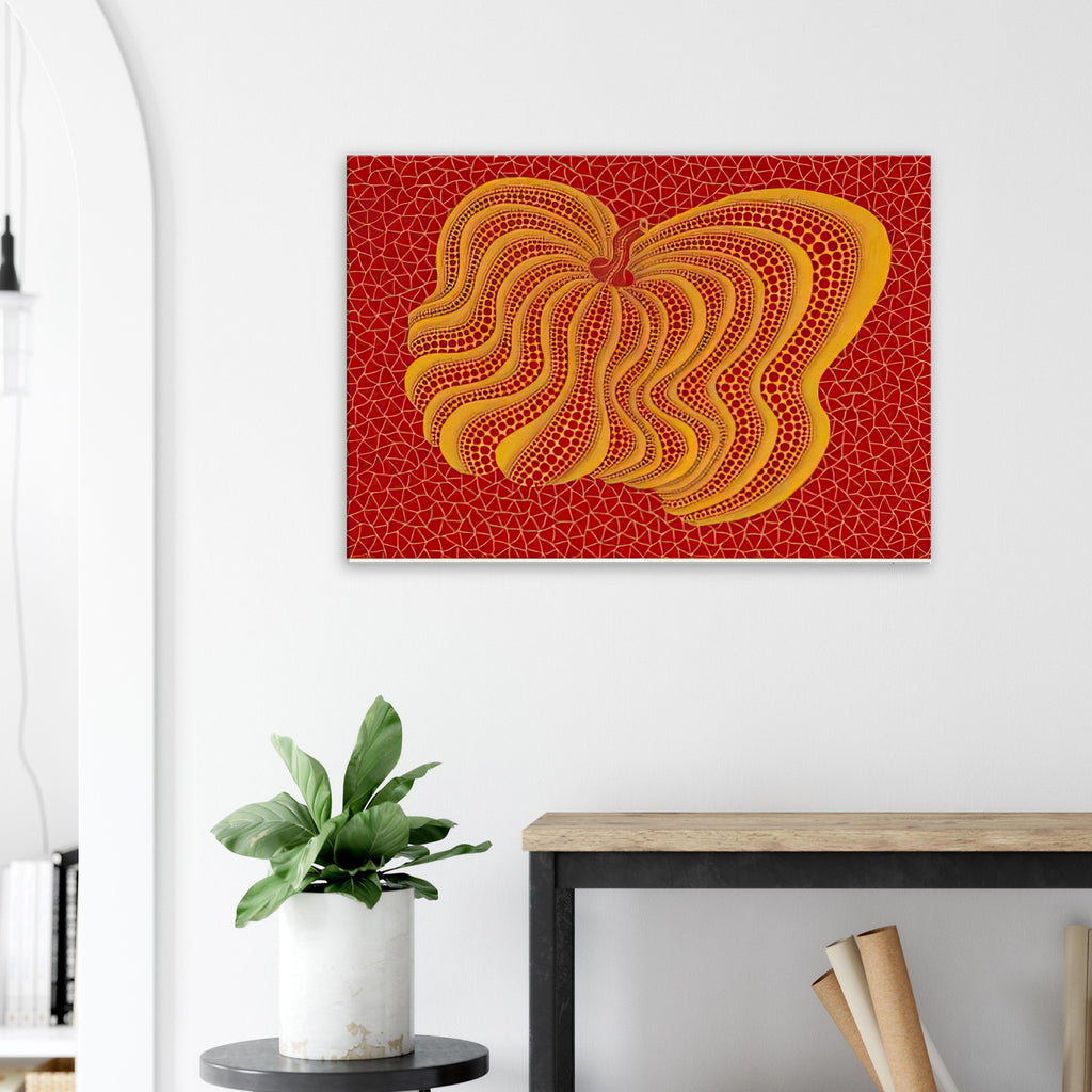 Yayoi Kusama canvas print — Dancing Pumpkin (YOR) [Kusama 321] presents the gourd as a figure in motion