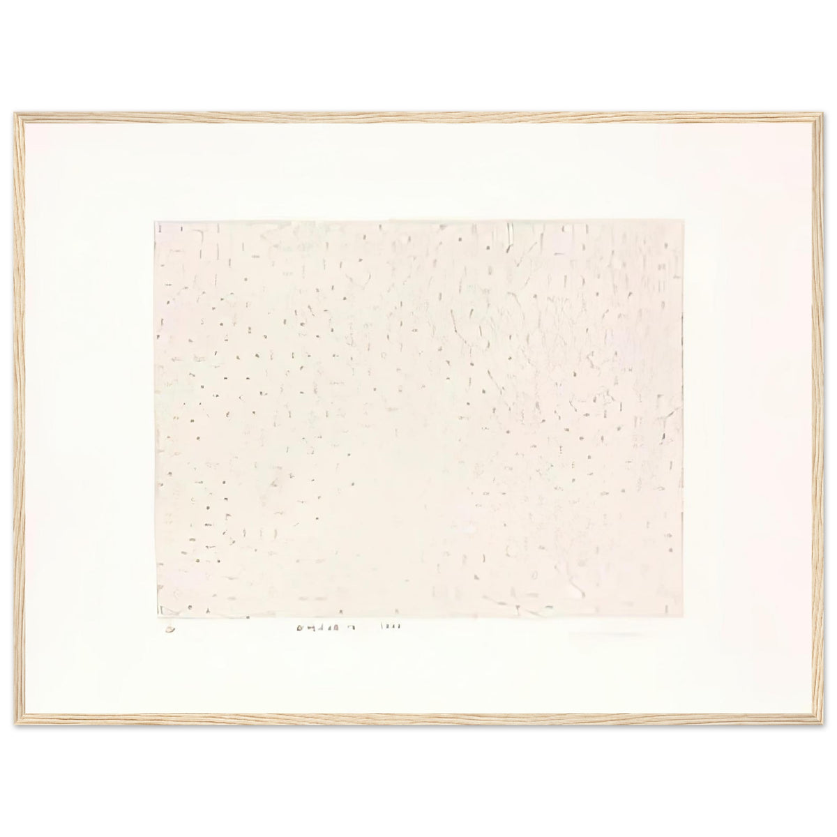 Yayoi Kusama framed print — Infinity Nets (B) [Kusama 204] explores Kusama’s Infinity Net as a field built from countless repeated marks, wood frame, 60x80 cm / 24x32″