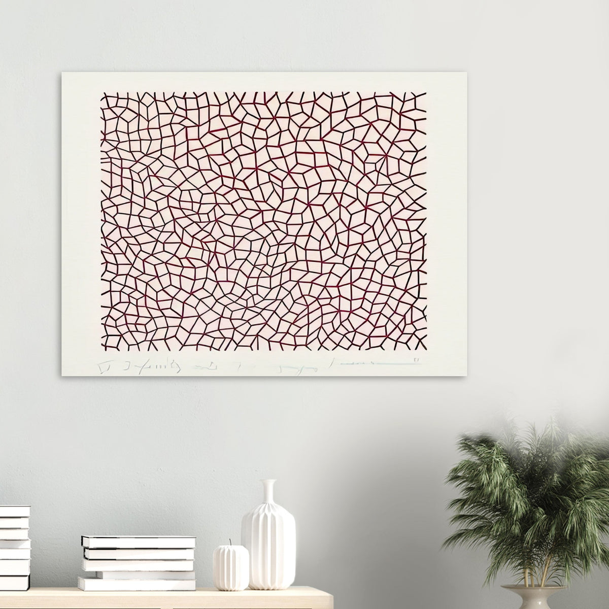 Yayoi Kusama poster — Infinity Nets (1958) [Kusama 14] explores Kusama’s Infinity Net as a field built from countless repeated marks