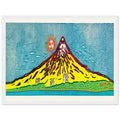 Yayoi Kusama framed print — My Life Shining Forever This Human Love Shall Not Perish Even After Billions Of Light Years framed print by Yayoi Kusama — Mt, white frame, 30x40 cm / 12x16″