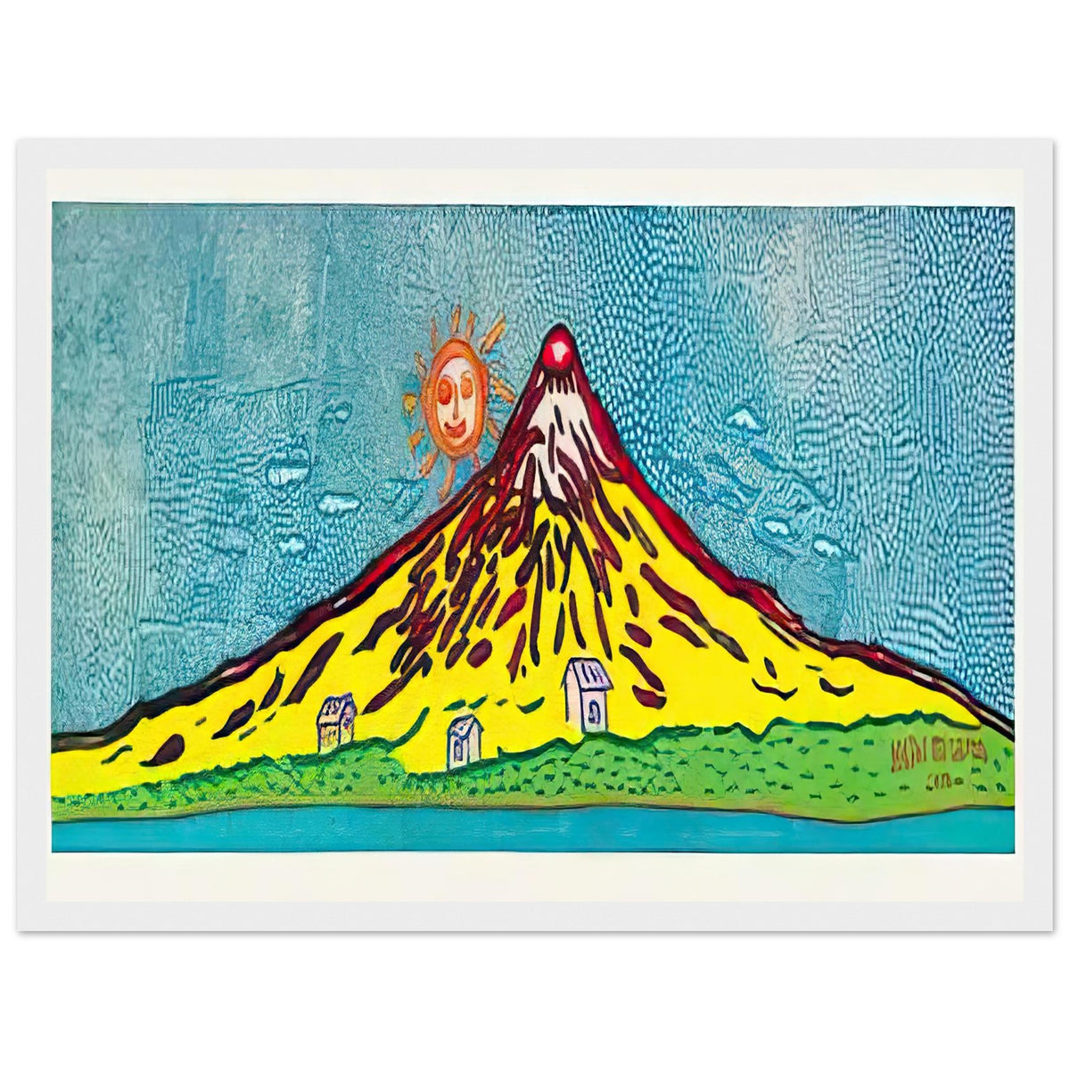 Yayoi Kusama framed print — My Life Shining Forever This Human Love Shall Not Perish Even After Billions Of Light Years framed print by Yayoi Kusama — Mt, white frame, 30x40 cm / 12x16″