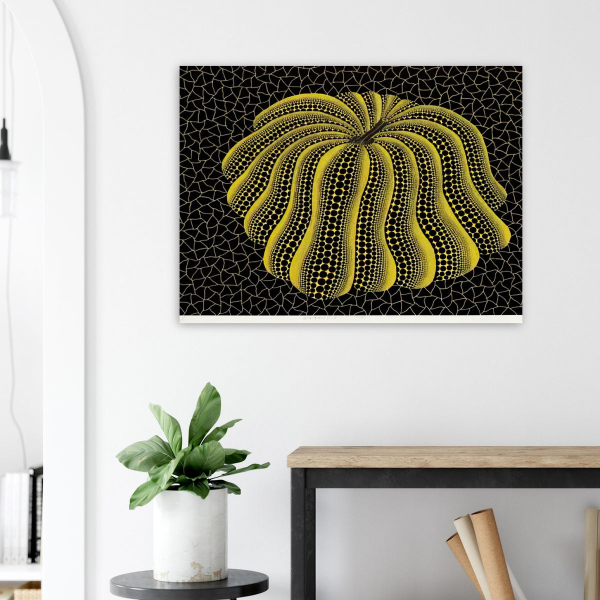 Yayoi Kusama poster — Napping Pumpkin gives the artist’s beloved gourd a gently humorous, almost human personality