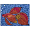 Yayoi Kusama poster — Goldfish shifts Kusama’s attention from land-based motifs to an aquatic creature whose graceful outline invites a playful graphic treatment, 15x20 cm / 6x8″