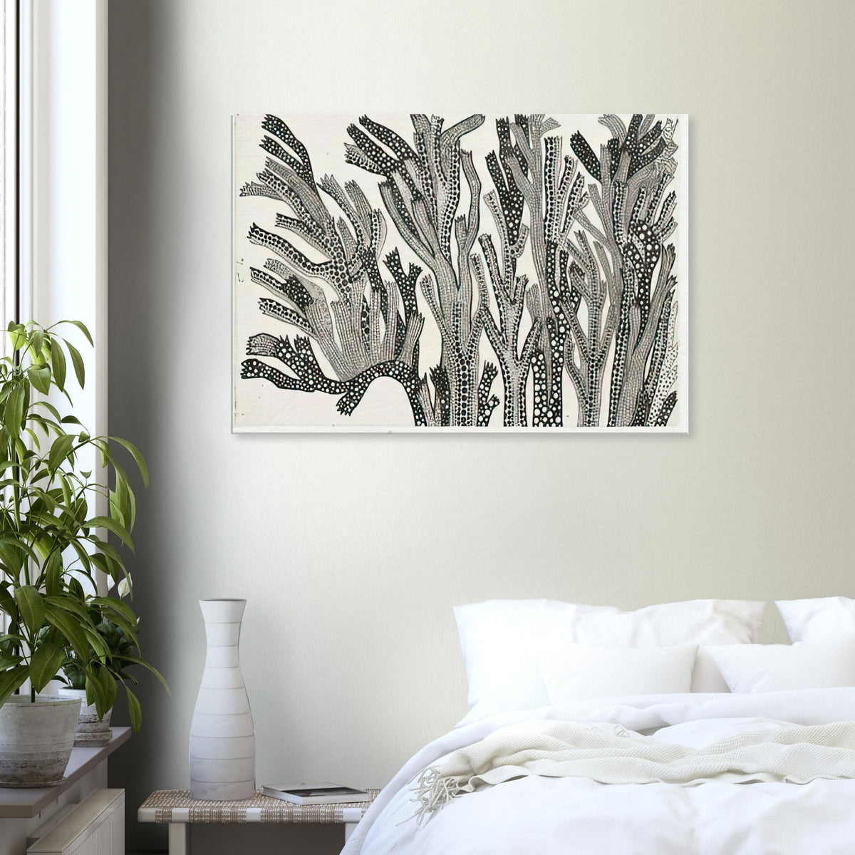 Yayoi Kusama canvas print — Spring suggests the renewal of the natural world through a seasonal title rather than a single isolated object