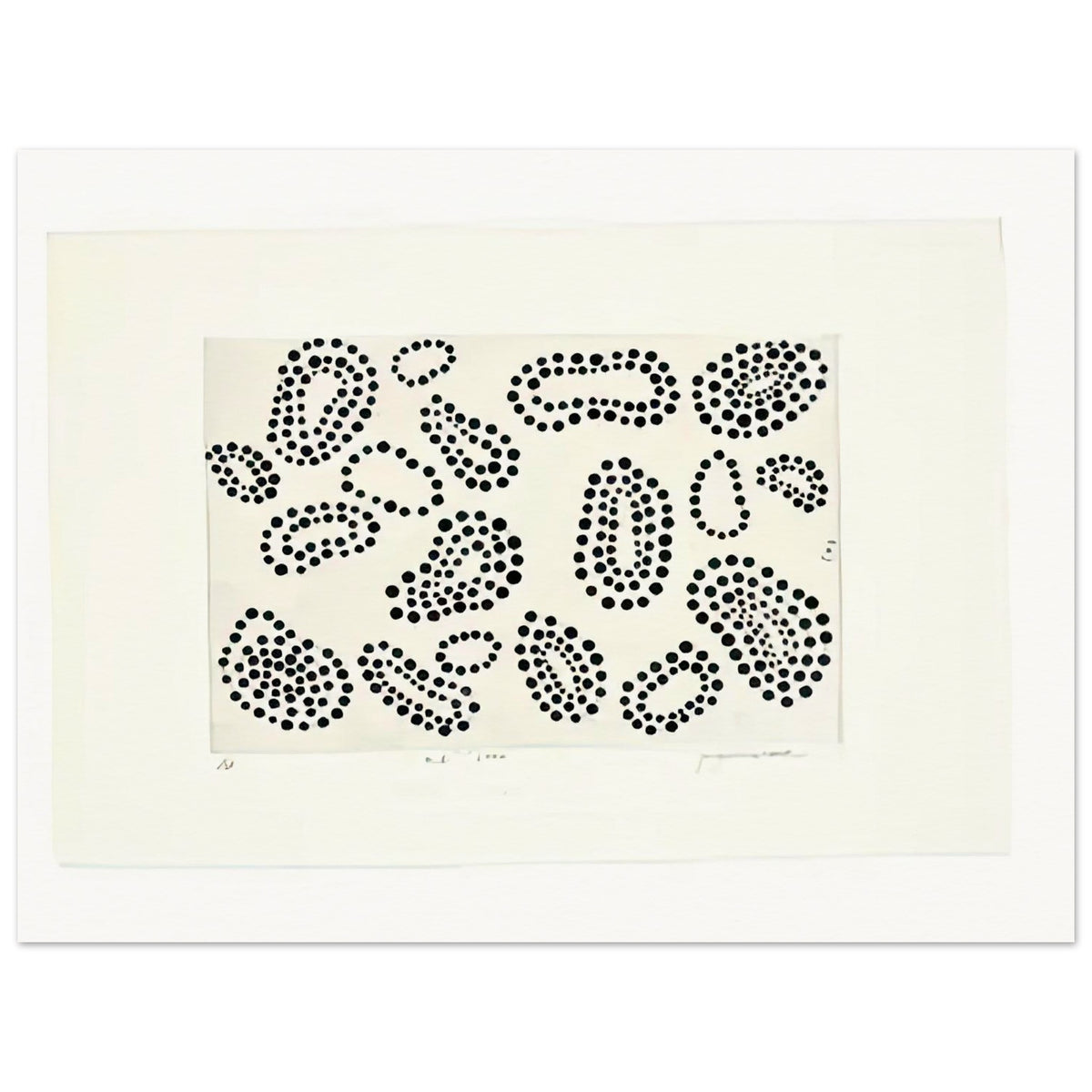 Yayoi Kusama poster — Polka Dots concentrates attention on one of Kusama’s most recognizable artistic building blocks: the repeated circle, 15x20 cm / 6x8″