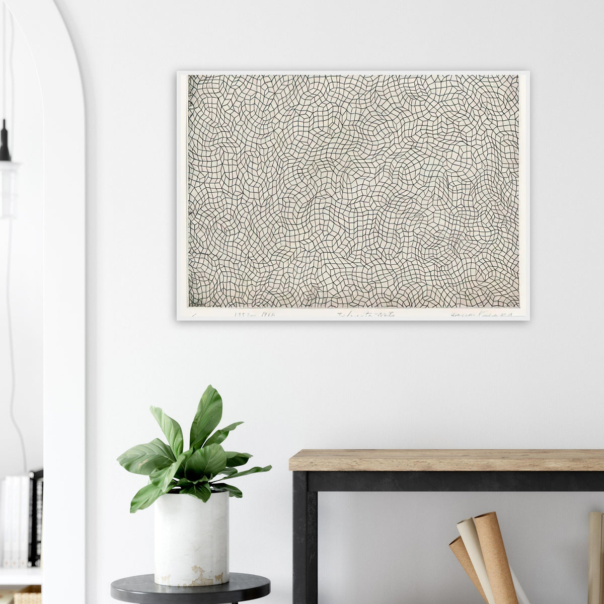Yayoi Kusama framed print — Infinity Nets [Kusama 51] explores Kusama’s Infinity Net as a field built from countless repeated marks