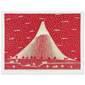 Yayoi Kusama framed print — Mt. Fuji takes a single iconic mountain and turns it into a meditation on shape, place and, white frame, 30x40 cm / 12x16″