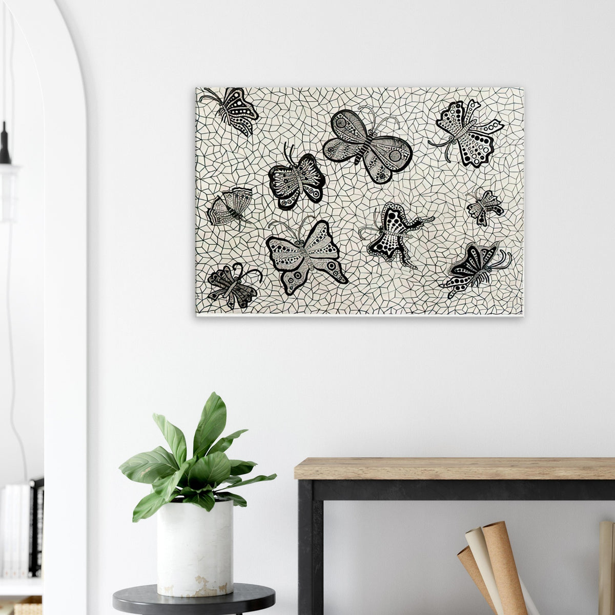 Yayoi Kusama canvas print — Butterflies draws on the delicate symmetry and movement of a familiar insect, a recurring subject in Kusama’s printmaking