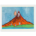 Yayoi Kusama framed print — Mt, white frame, 30x40 cm / 12x16″